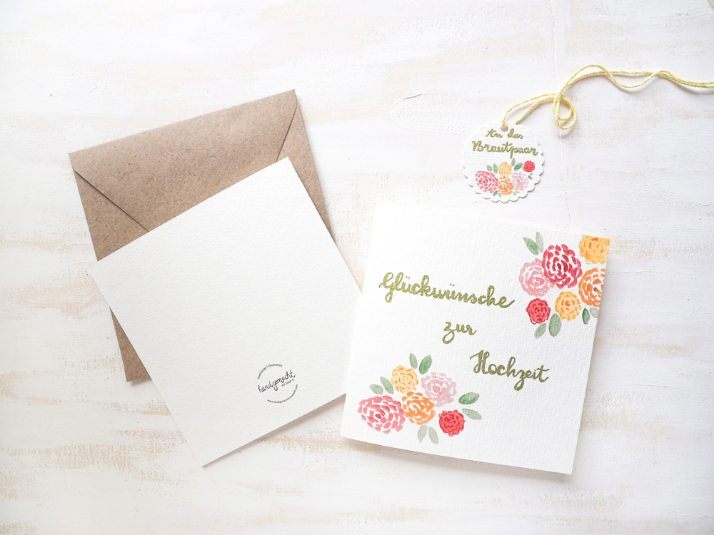 Glückwunschkarte zur Hochzeit