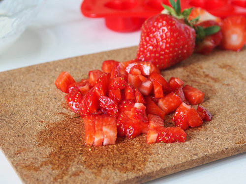 DIY für Erdbeeren Frozen Joghurt 