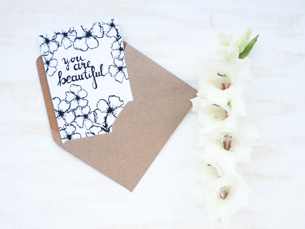 Glückwunschkarte, ein schönes Geschenk für geliebte Menschen